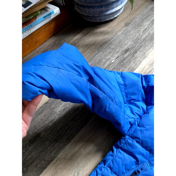 Lands End Puffer Winter Coat Blue Small Quilted Goose Down Gorpcore Outdoor 90s - Picture 6 of 9